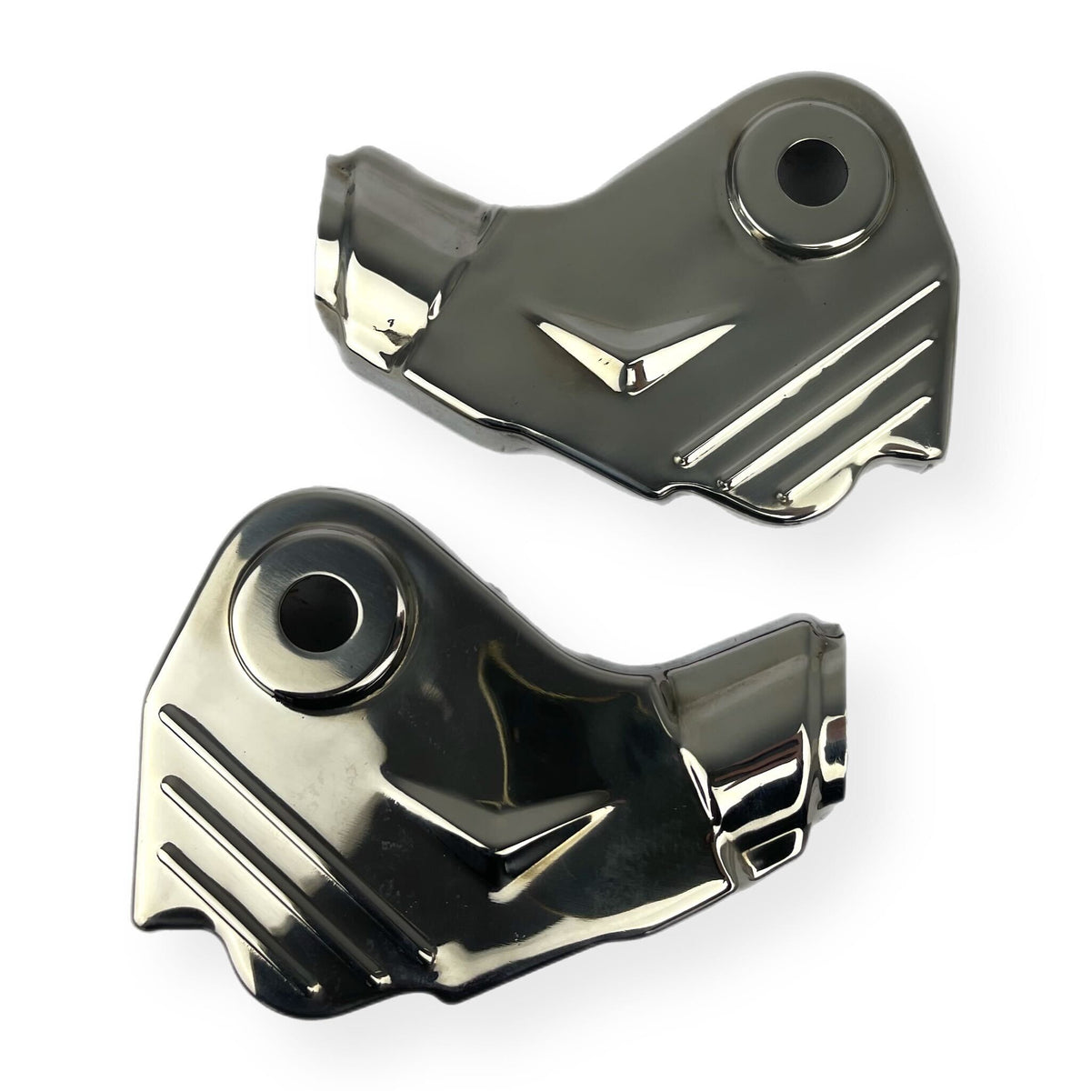 Lambretta Series 1 2 3 Li GP SX TV Front Fork Embellishers - Polished Stainless Steel