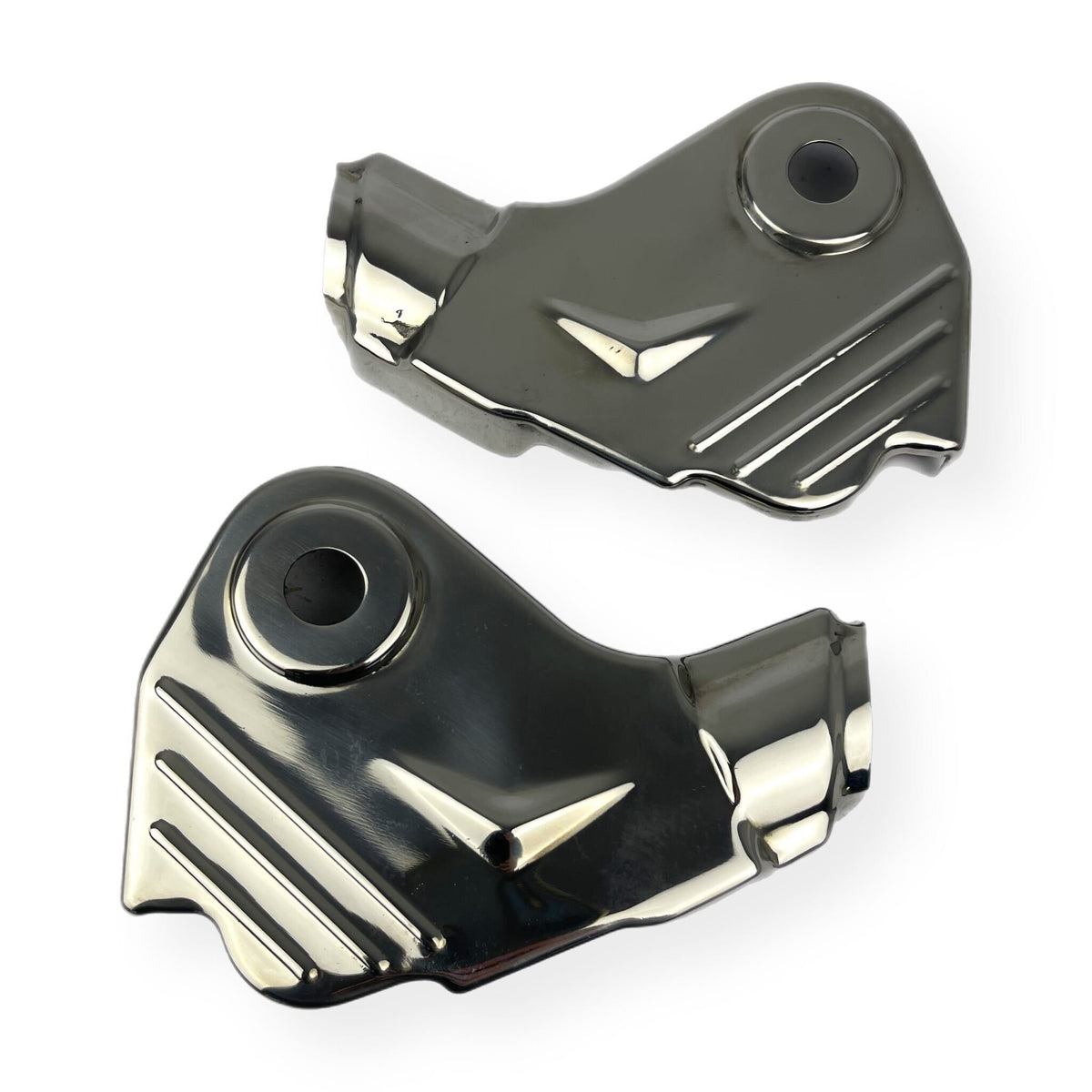 Lambretta Series 1 2 3 Li GP SX TV Front Fork Embellishers - Polished Stainless Steel