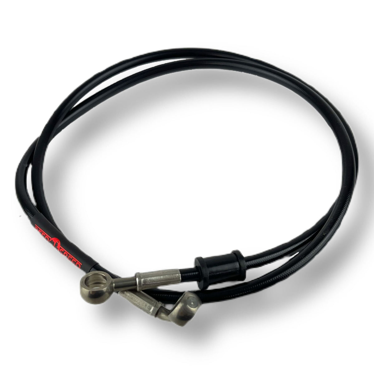Lambretta Series 1 2 3 Li GP SX TV HEL Stainless Outboard Front Disc Brake Hydraulic Hose - Black