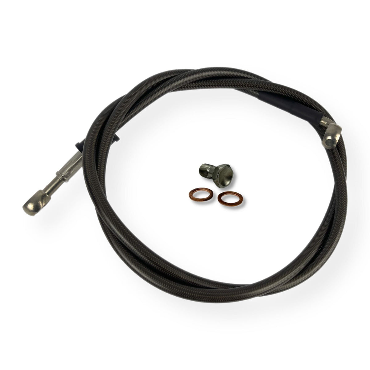 Lambretta Series 1 2 3 Li GP SX TV HEL Stainless Outboard Front Disc Brake Hydraulic Hose - Carbon