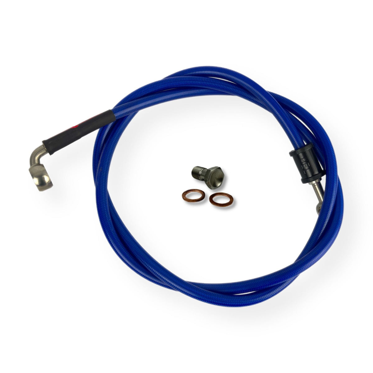 Lambretta Series 1 2 3 Li GP SX TV HEL Stainless Outboard Front Disc Brake Hydraulic Hose - Transparent Blue