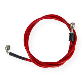 Lambretta Series 1 2 3 Li GP SX TV HEL Stainless Outboard Front Disc Brake Hydraulic Hose - Transparent Red