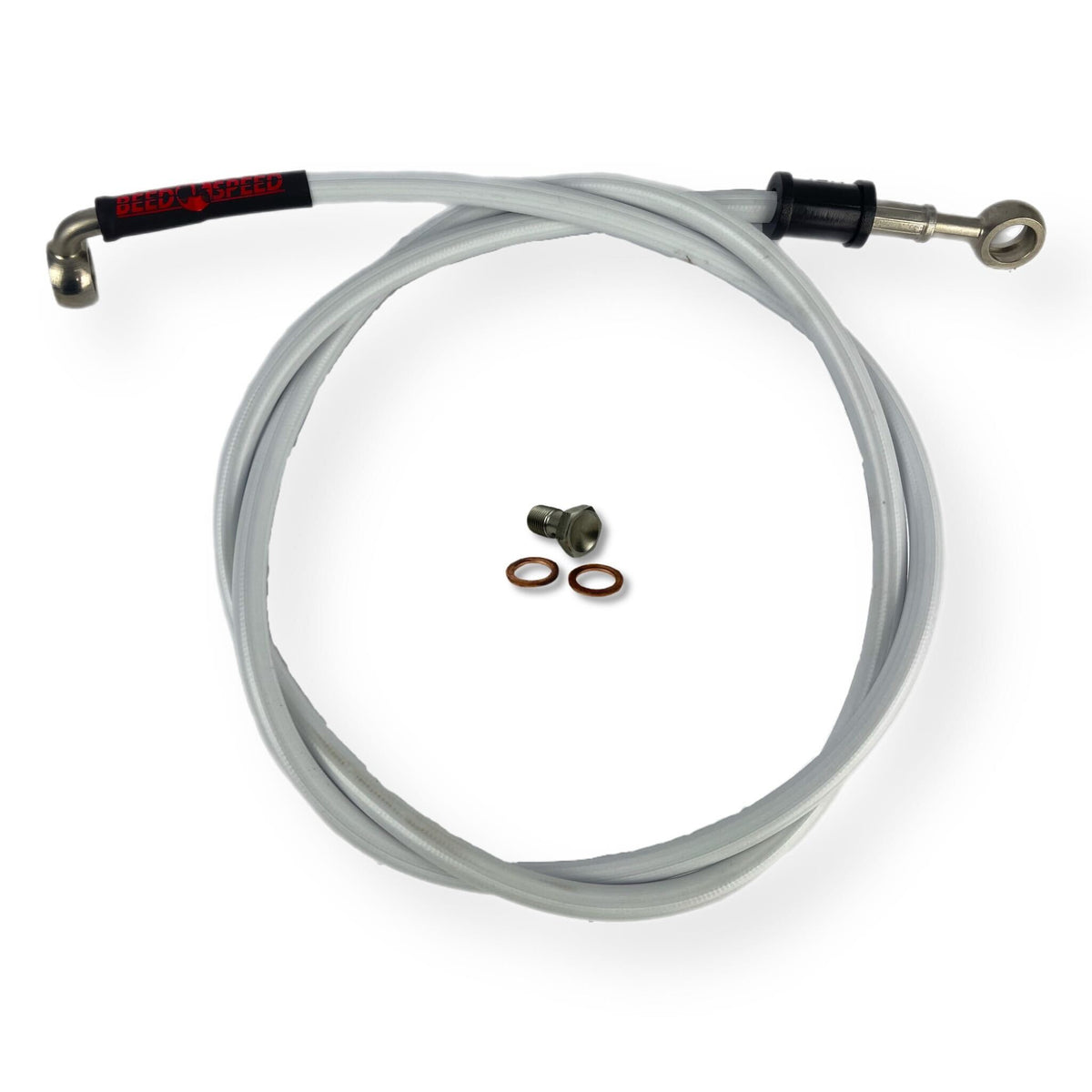 Lambretta Series 1 2 3 Li GP SX TV HEL Stainless Outboard Front Disc Brake Hydraulic Hose - White