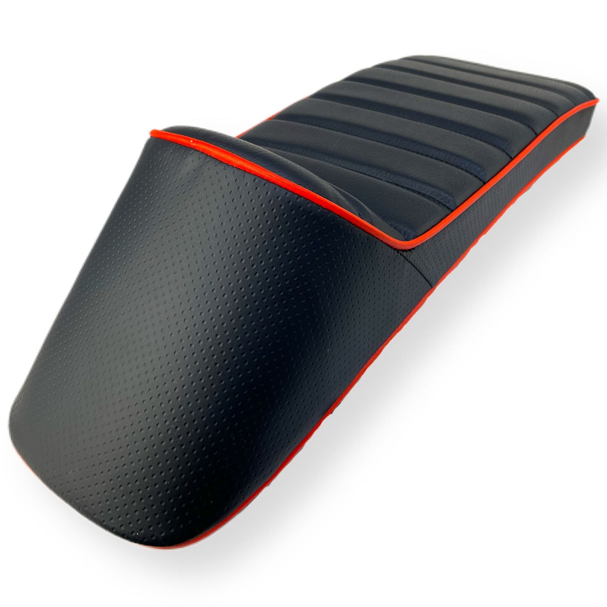 Lambretta Series 1 2 3 Li LiS GP DL SX TV Race Seat - Black with Orange Piping