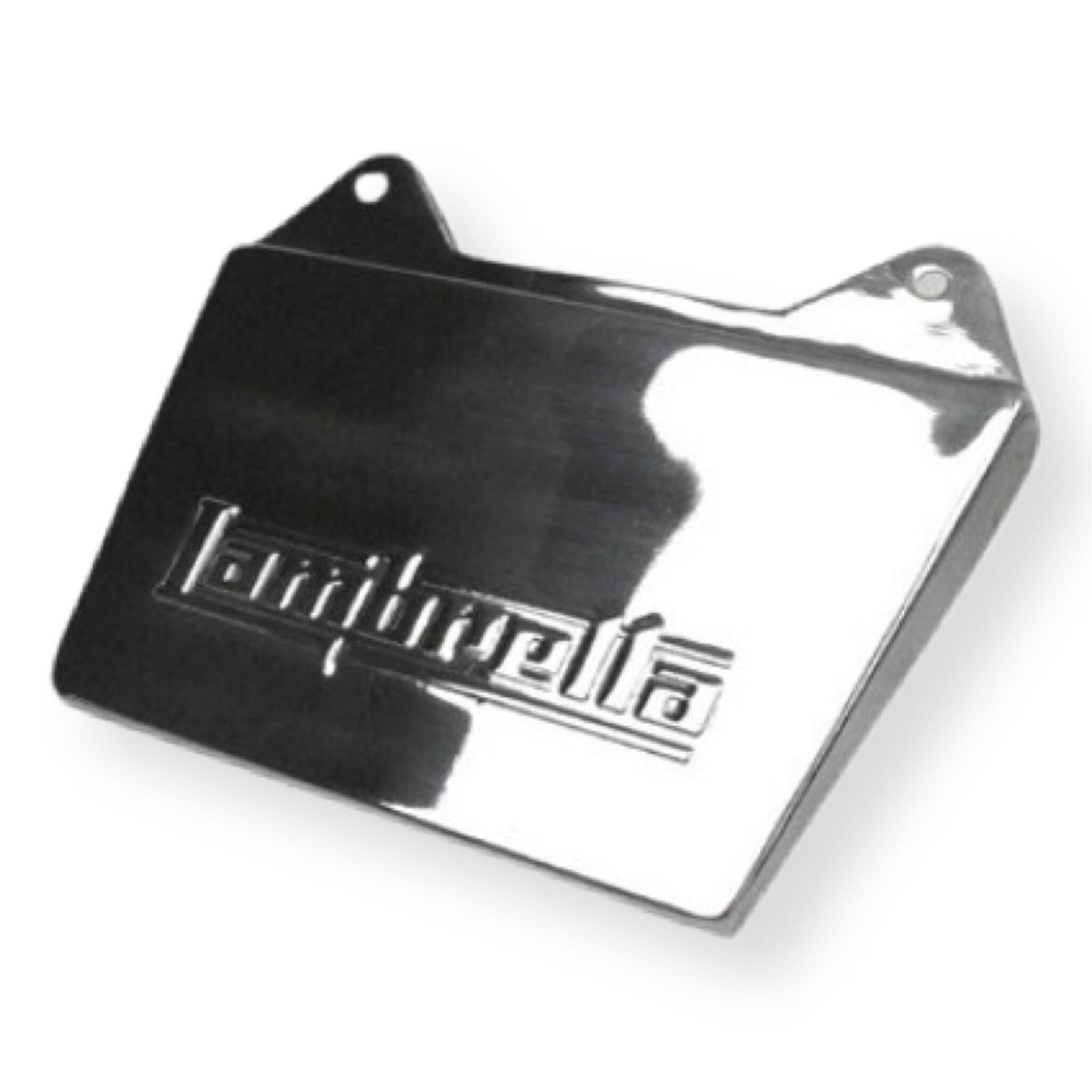 Lambretta Series 1 2 3 Li GP SX TV Rear Mudflap - Embossed Lambretta Logo - Polished Stainless Steel