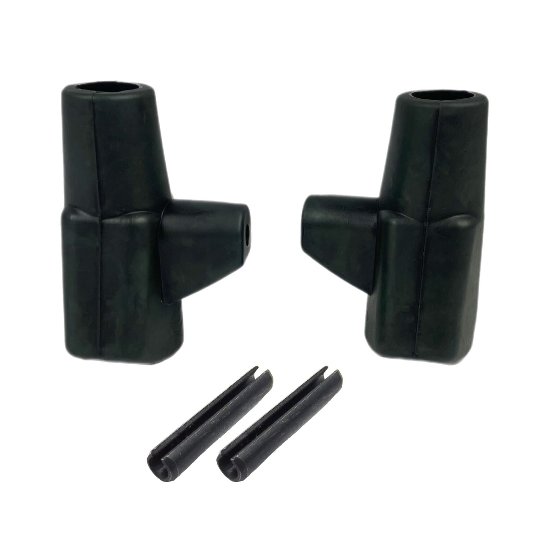 Lambretta Series 1 2 3 Li GP SX TV Rubber Centre Stand Feet & Stainless Steel Roll Pins - Black
