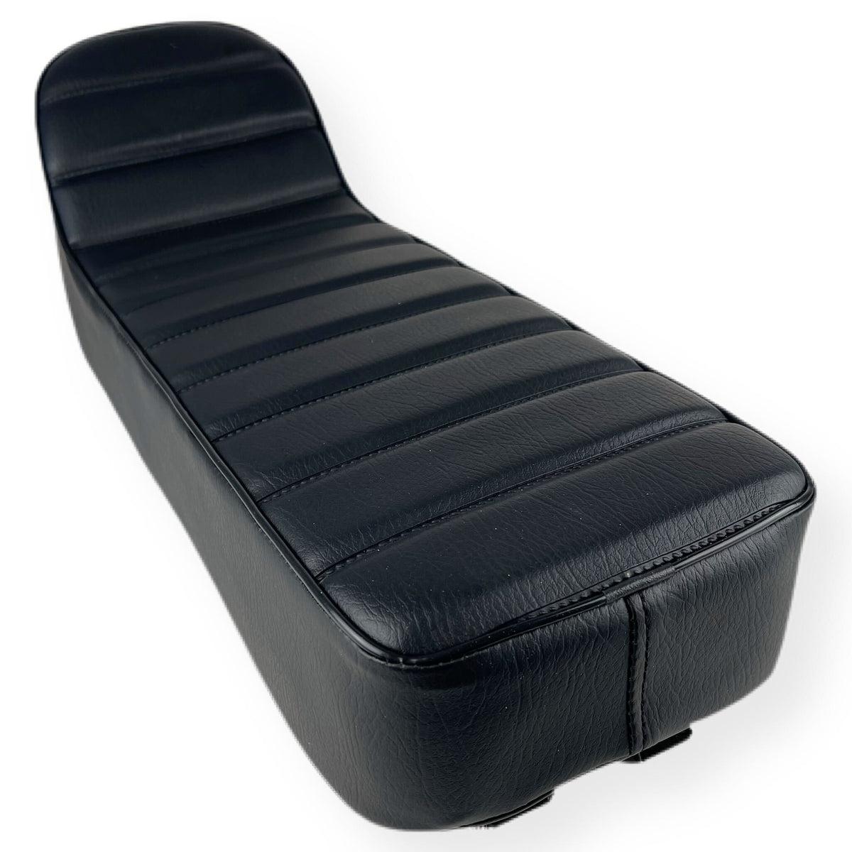 Lambretta Series 1 2 3 Li GP SX TV Short Ancillotti Slope Back Seat - Black with Logo