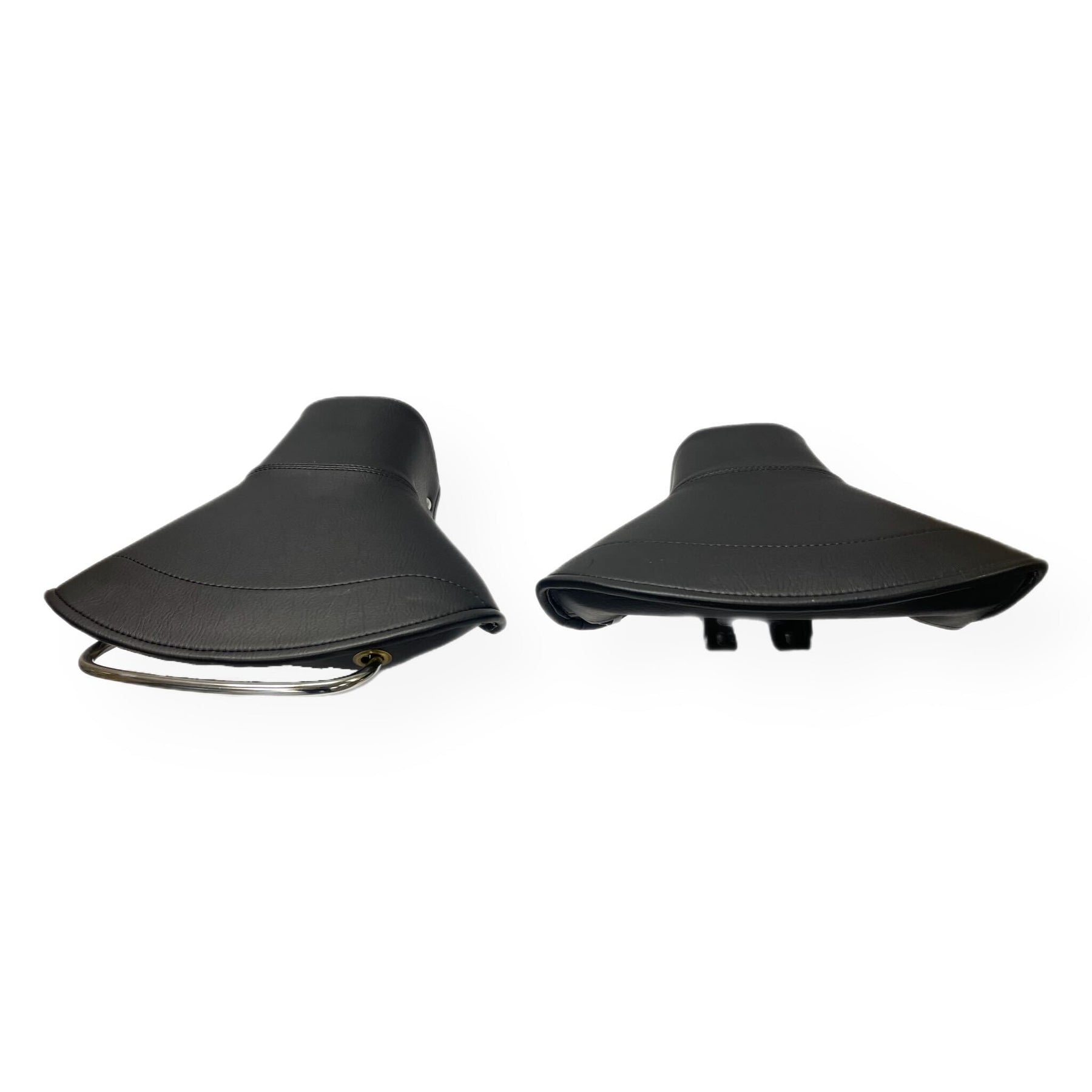 Lambretta Series 1 2 3 Li GP SX TV Single Saddles Seats Set Front & Rear - Black