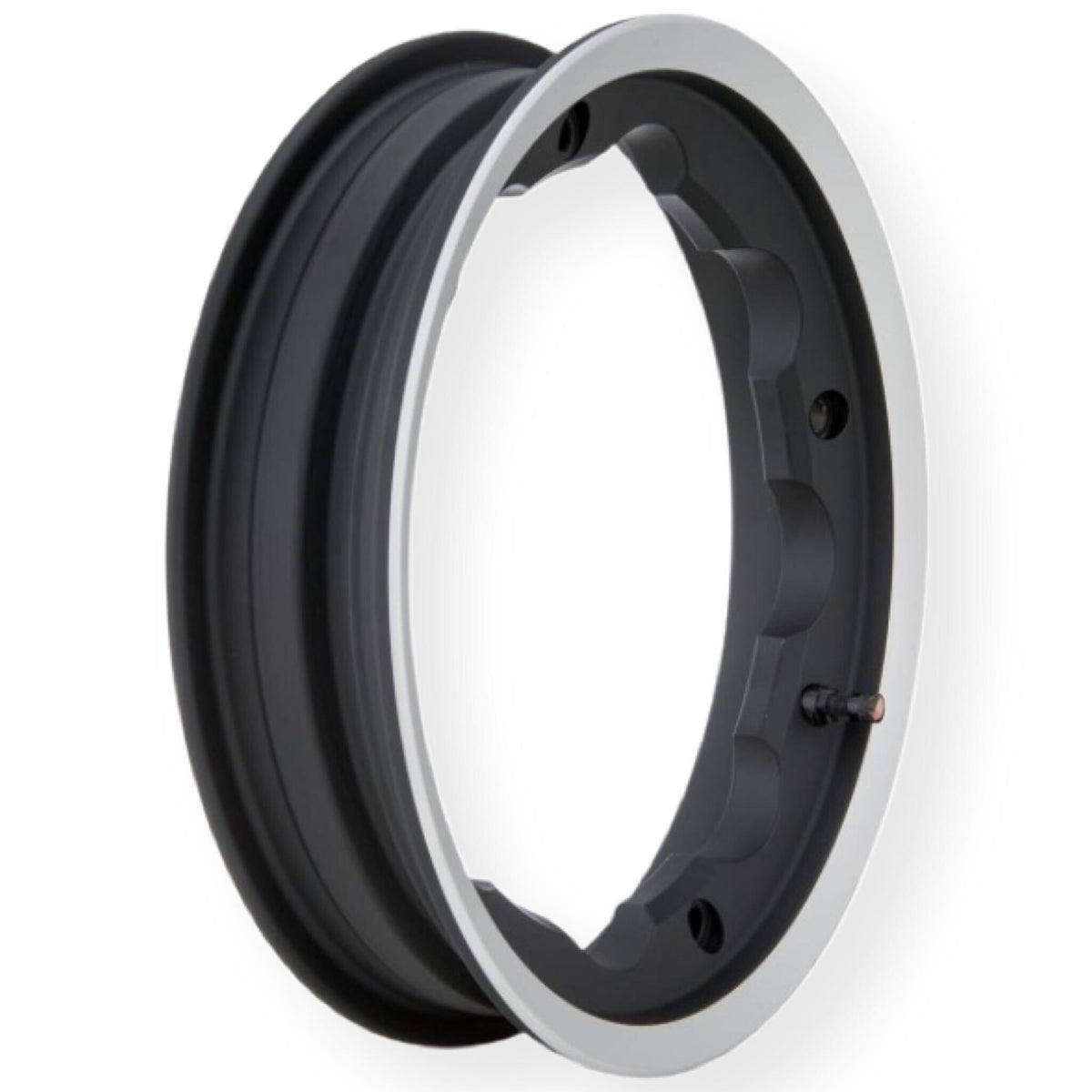 Lambretta Series 1 2 3 Li GP SX TV SIP Tubeless Wheel Rim 10" - Black with Polished Edge