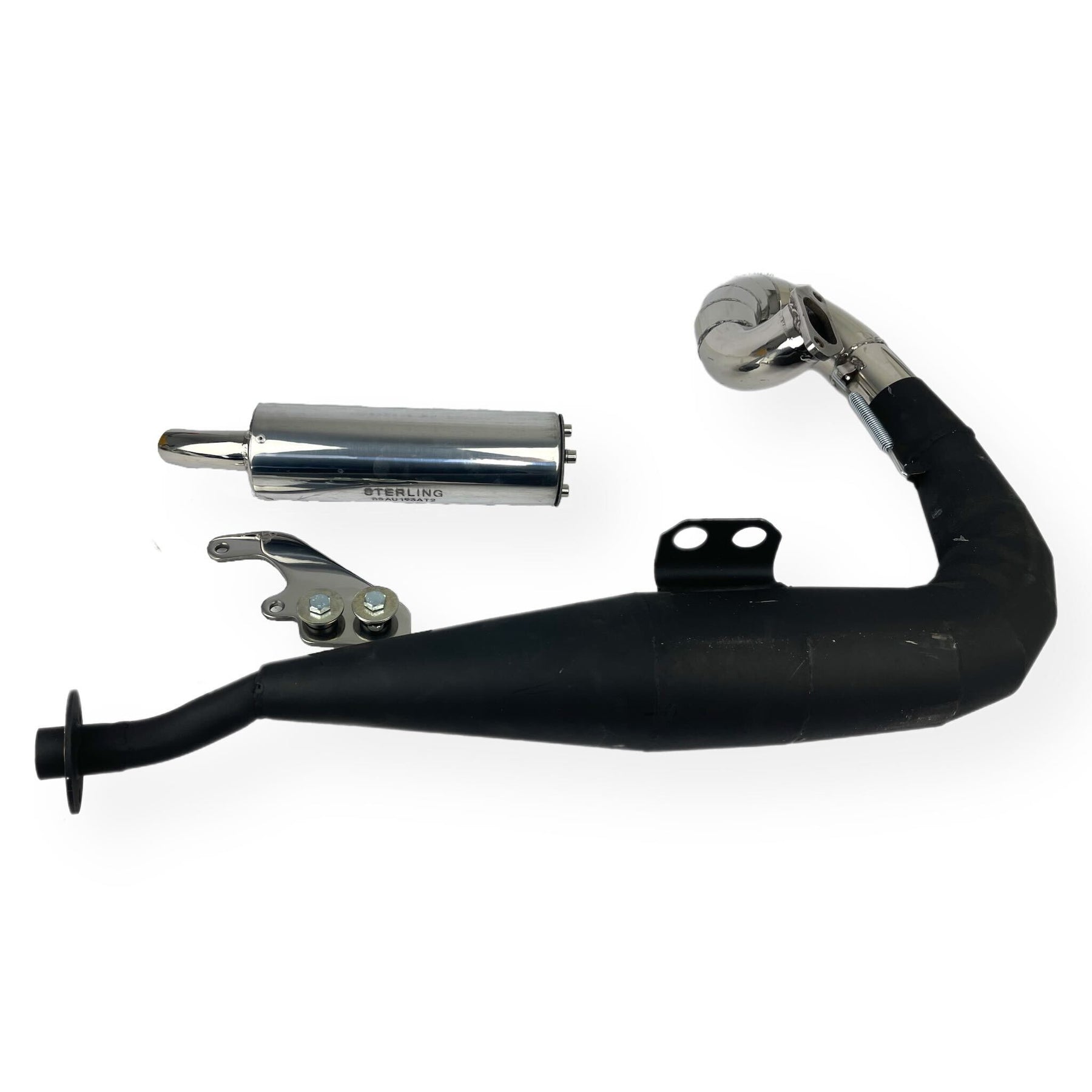 Lambretta Series 1 2 Li TV Sterling Expansion Performance Exhaust - Black