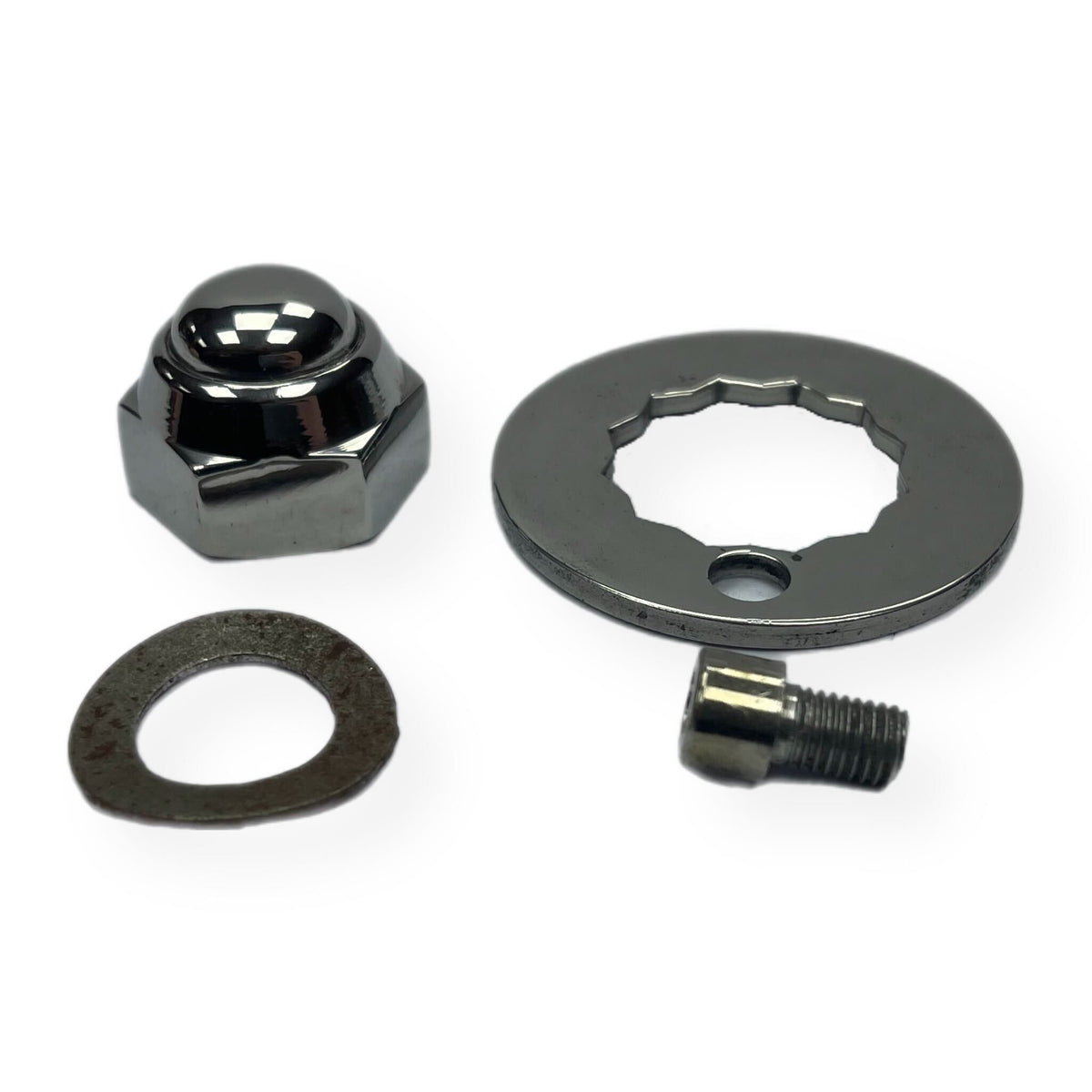 Lambretta Series 2 3 Li GP SX TV Rear Hub Lock Washer And Nut Kit - Polished Stainless