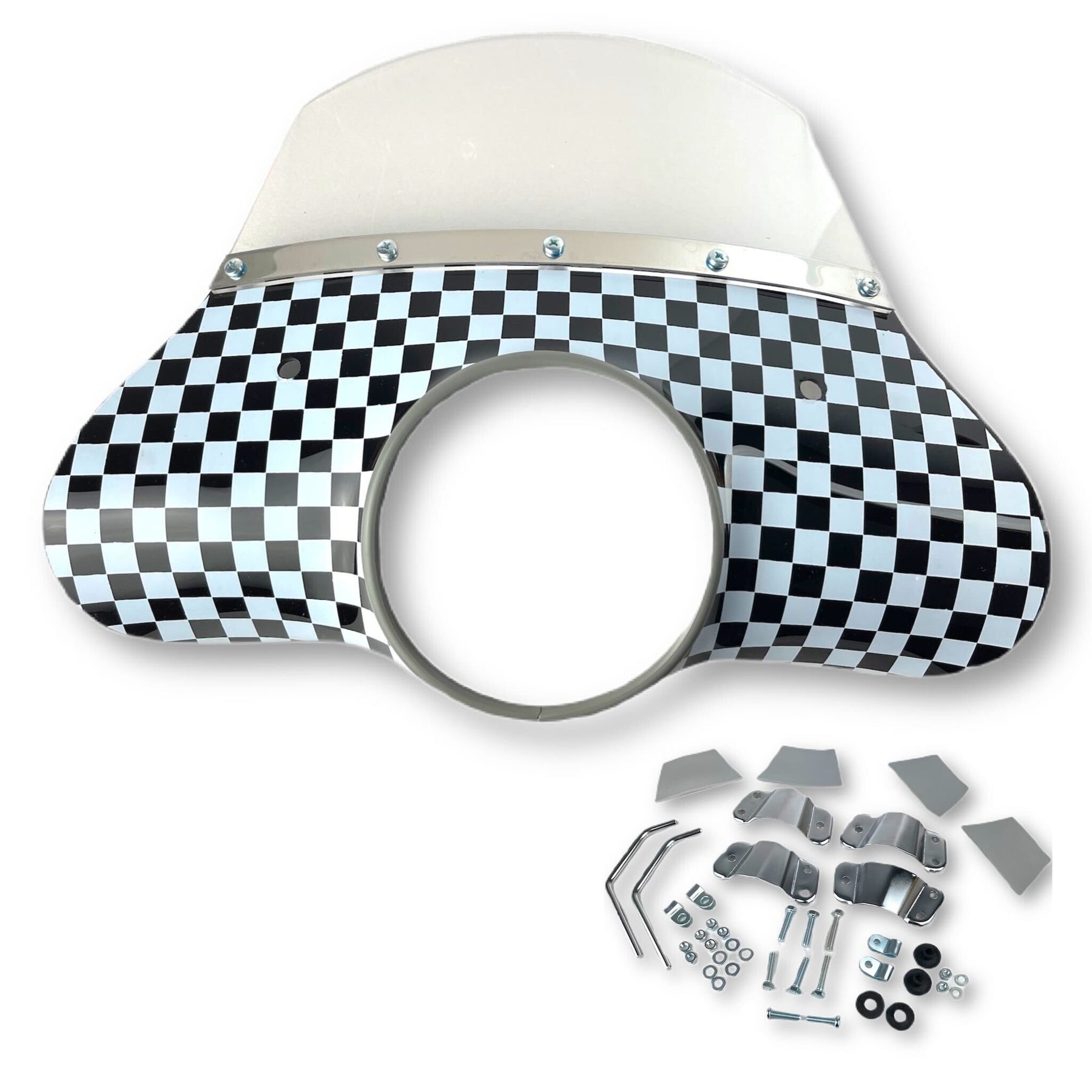 Lambretta Series 2 Li TV Series 3 Li MOD Style Flyscreen - Chequered