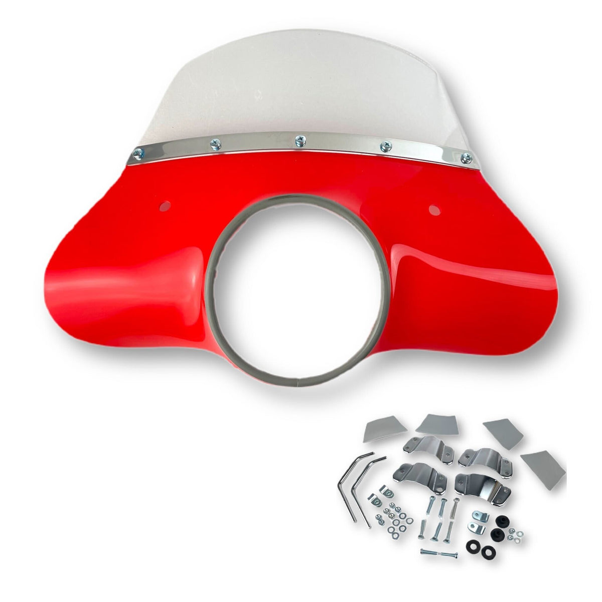 Lambretta Series 2 Li TV Series 3 Li MOD Style Flyscreen - Red