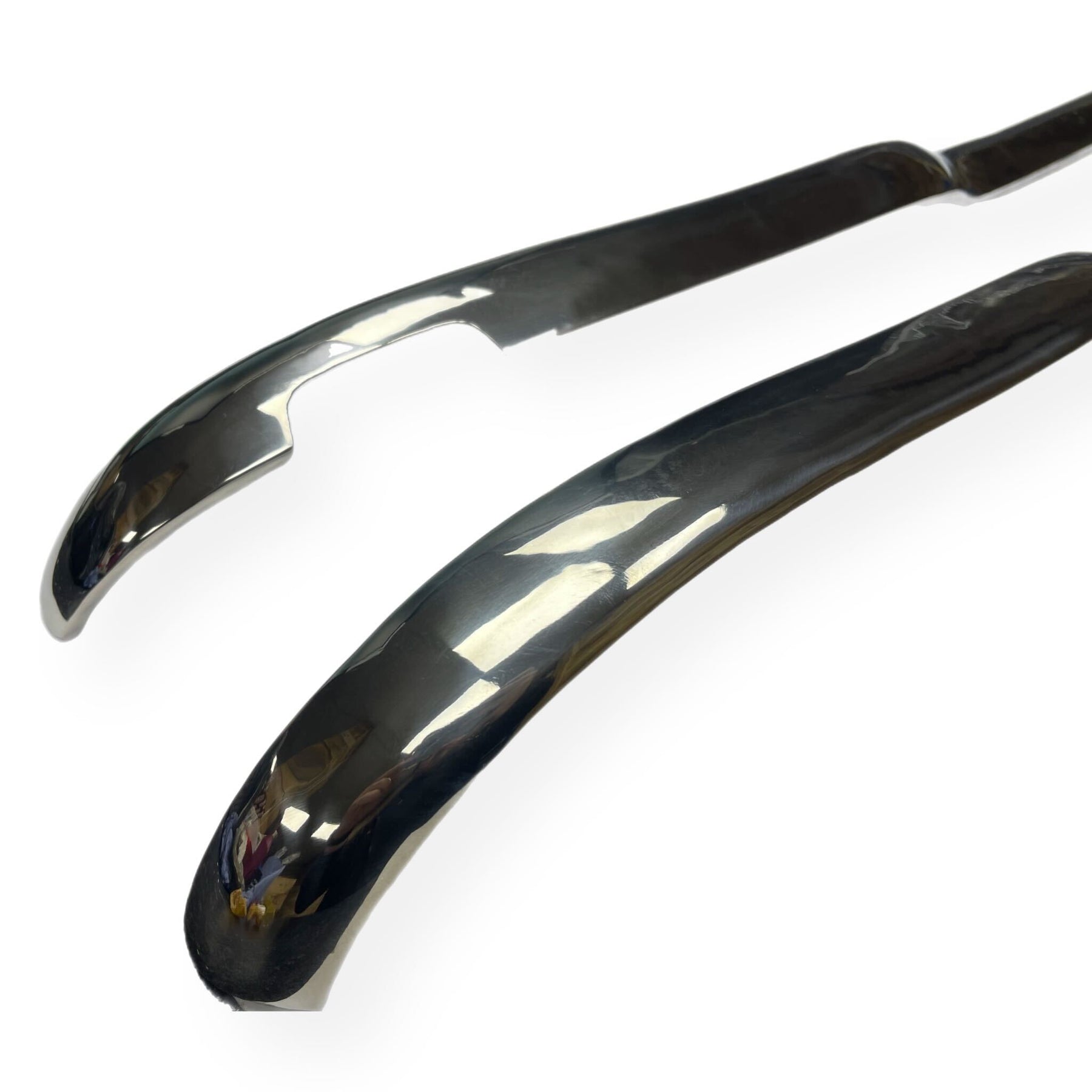 Lambretta Series 2 Li TV Floor Board Side Protectors - Polished Stainless Steel