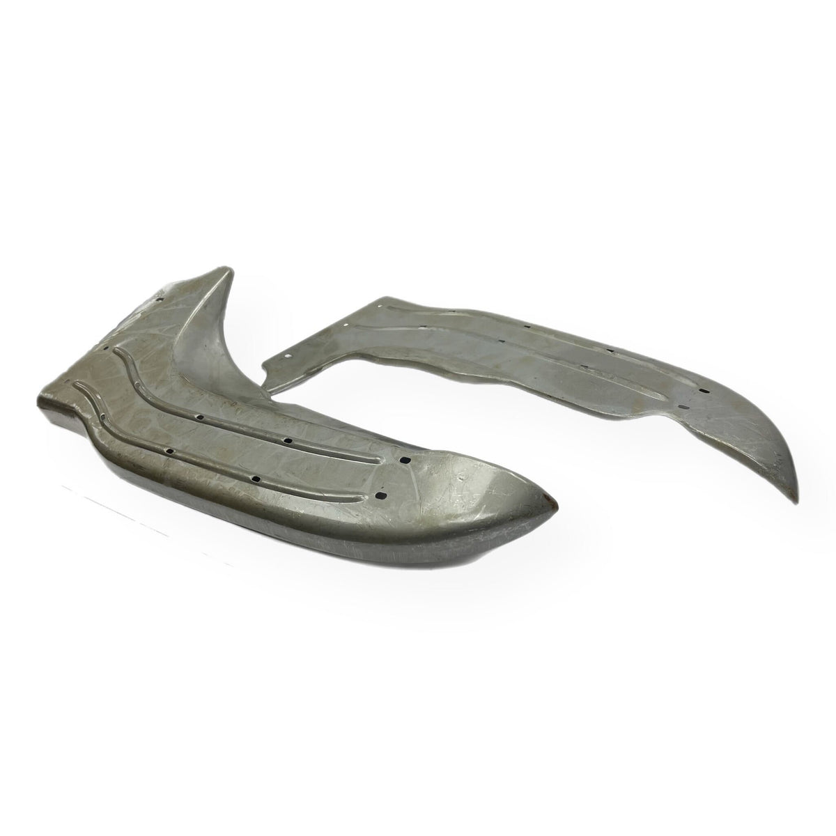 Lambretta Series 1 2 Li TV Rear Runner Boards Pair - Bare Metal