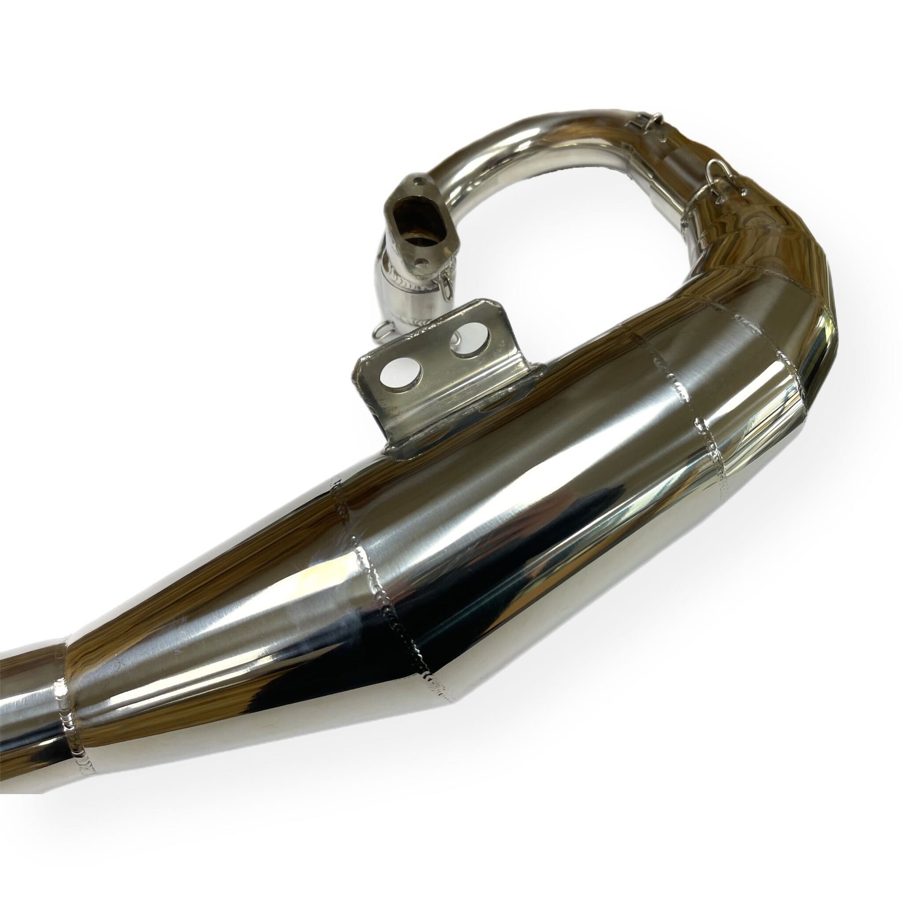 Lambretta Series 3 GP Li SX TV DJ Style Exhaust - Polished Stainless Steel