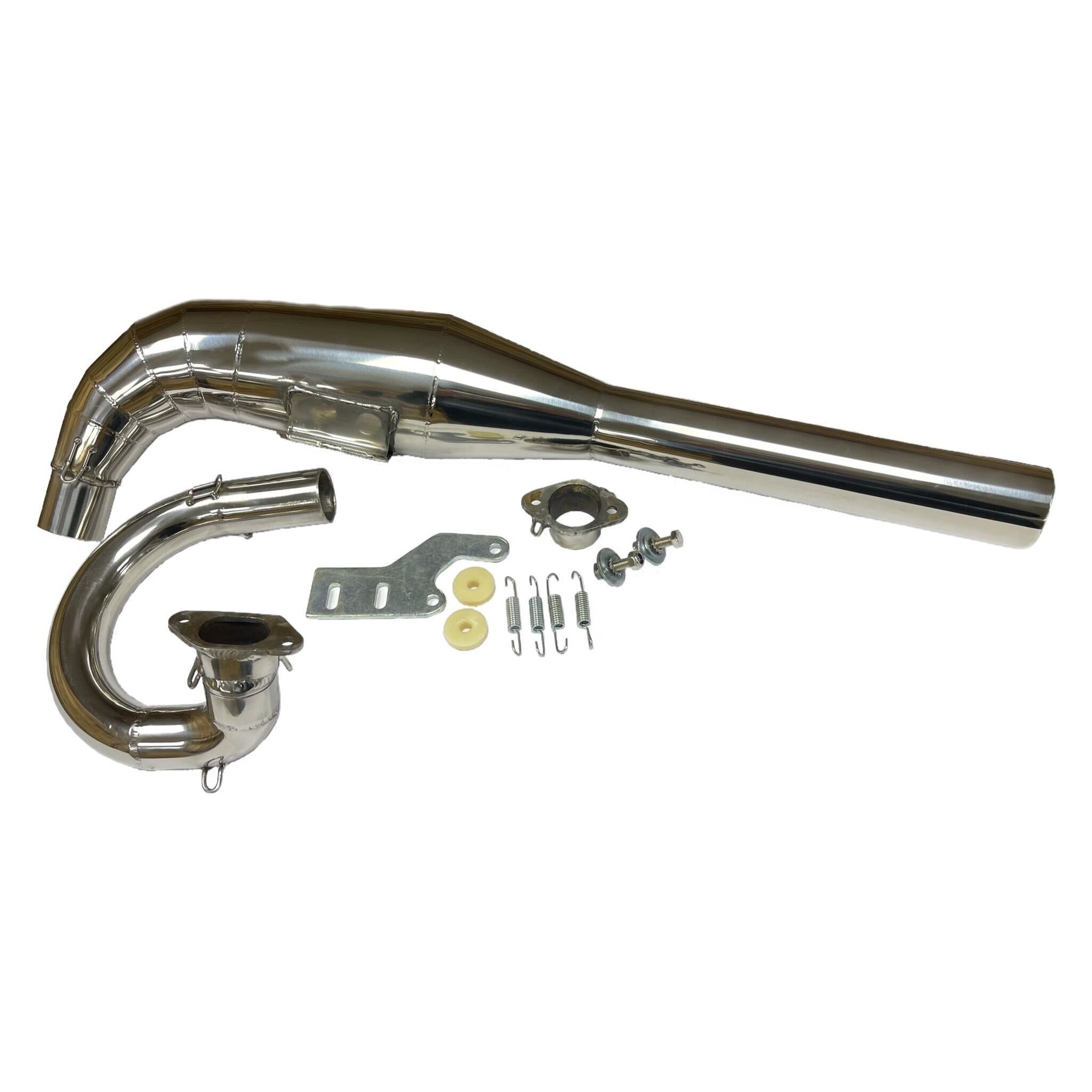 Lambretta Series 3 GP Li SX TV DJ Style Exhaust - Polished Stainless Steel