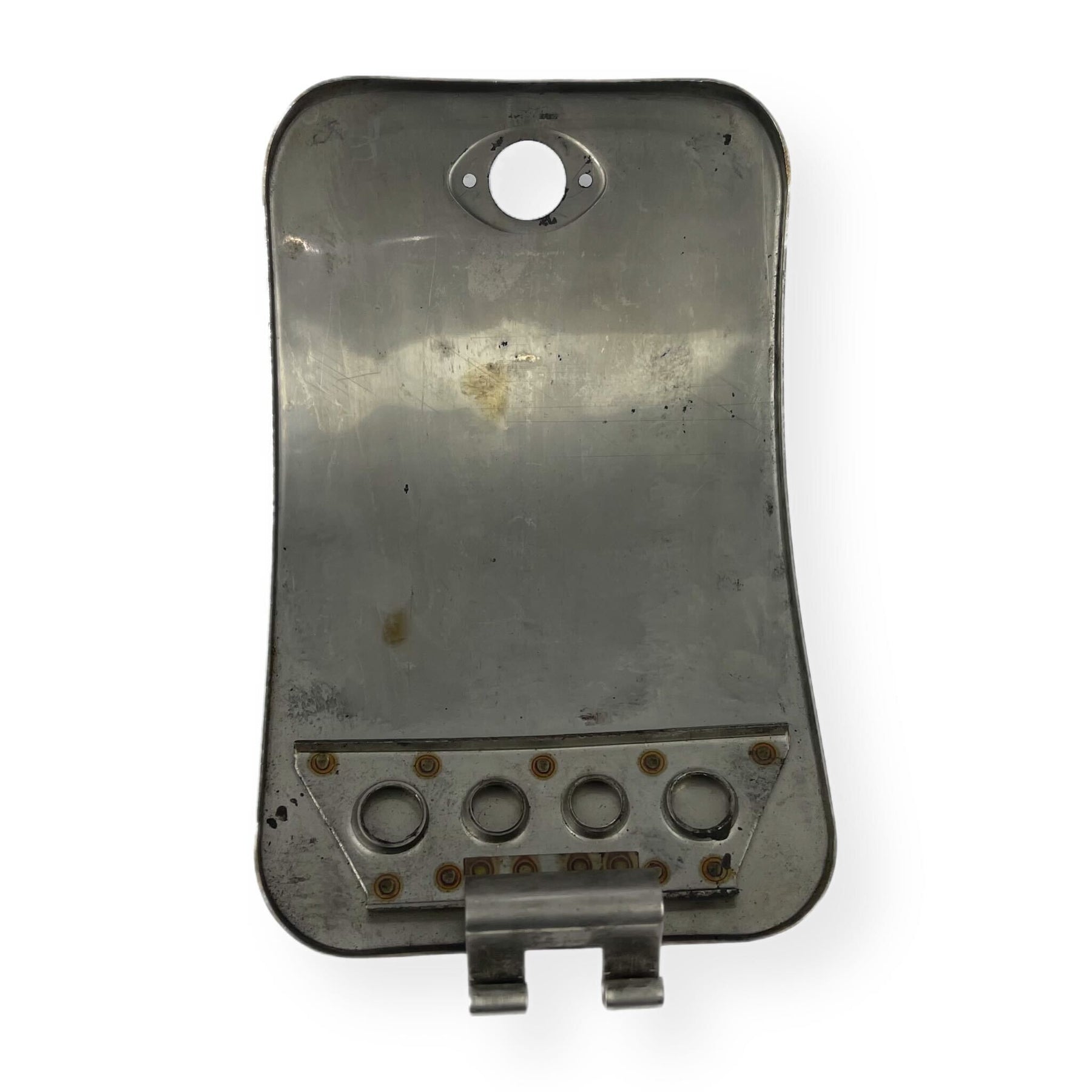 Lambretta Series 3 Li GP SX TV Tool Box Lid Door - Polished Stainless Steel