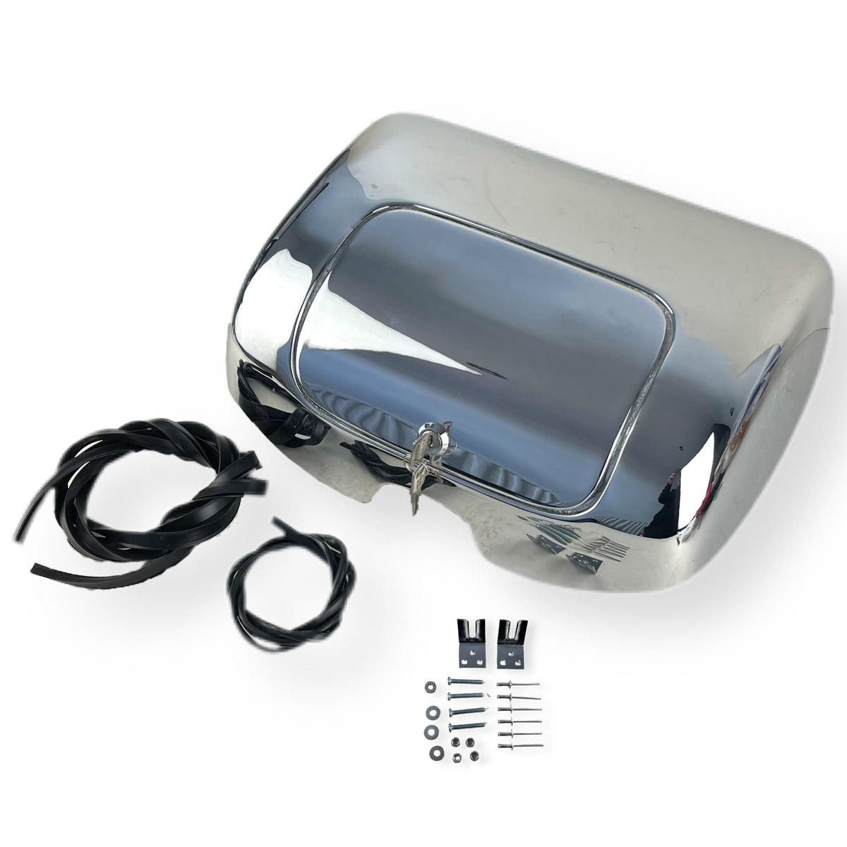 Lambretta Series 3 Li LiS Sx Tv Inside Legshield Tool Box Rally Style - Chrome