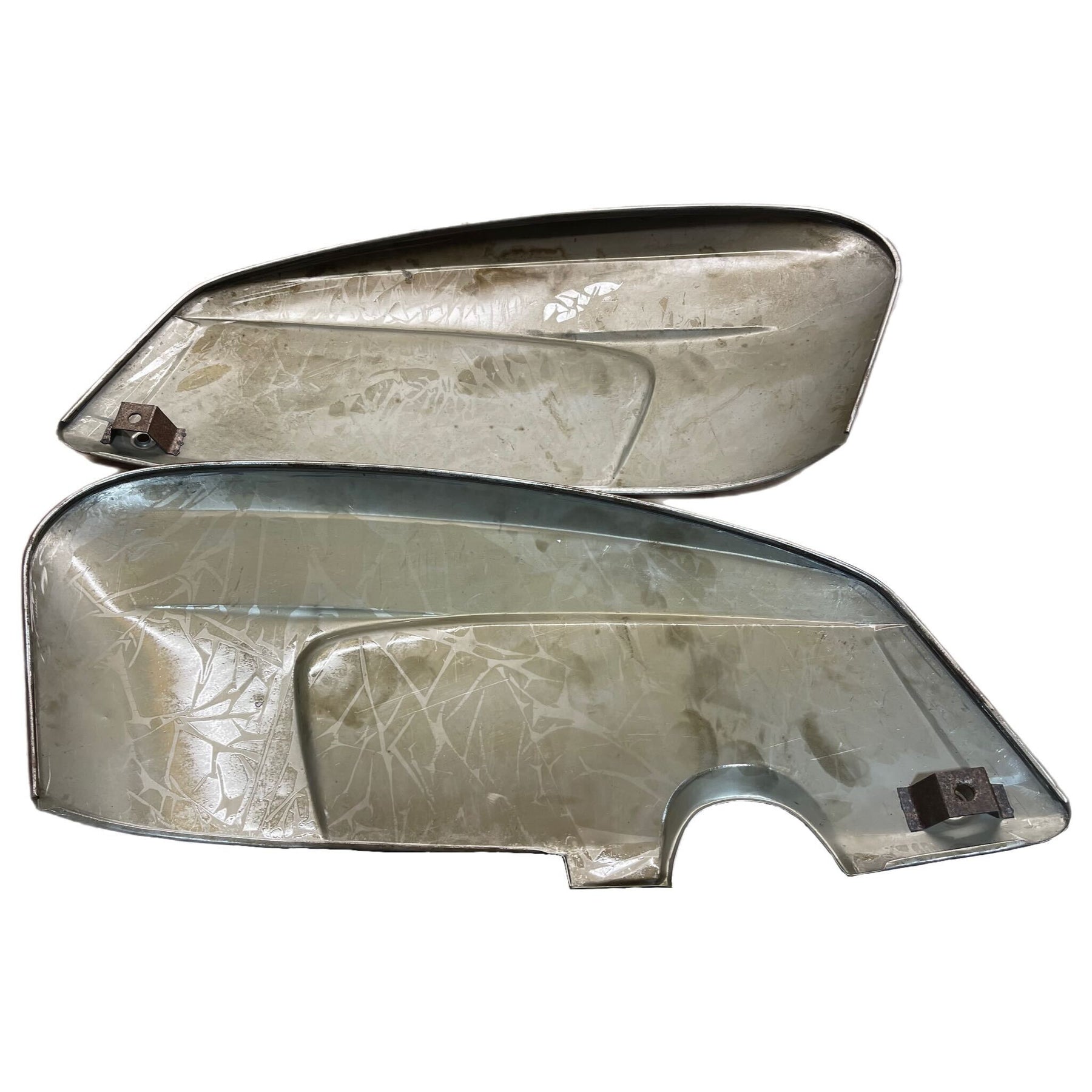 Lambretta Series 3 Li Special SX TV Side Panels With Handle Holes - Bare Metal