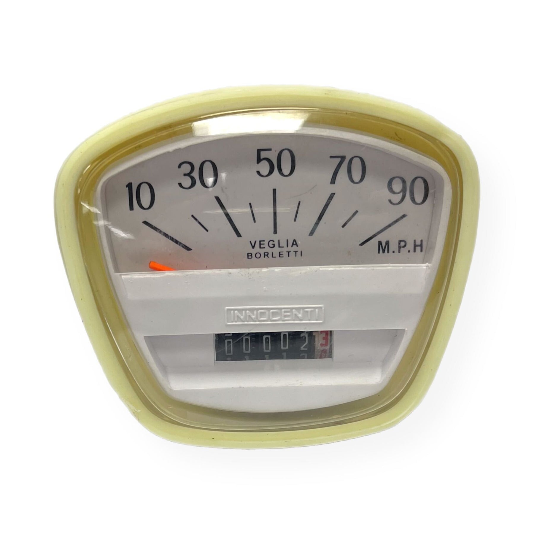 Lambretta Series 3 SX TV Speedometer 90 MPH White Face - Italian Thread