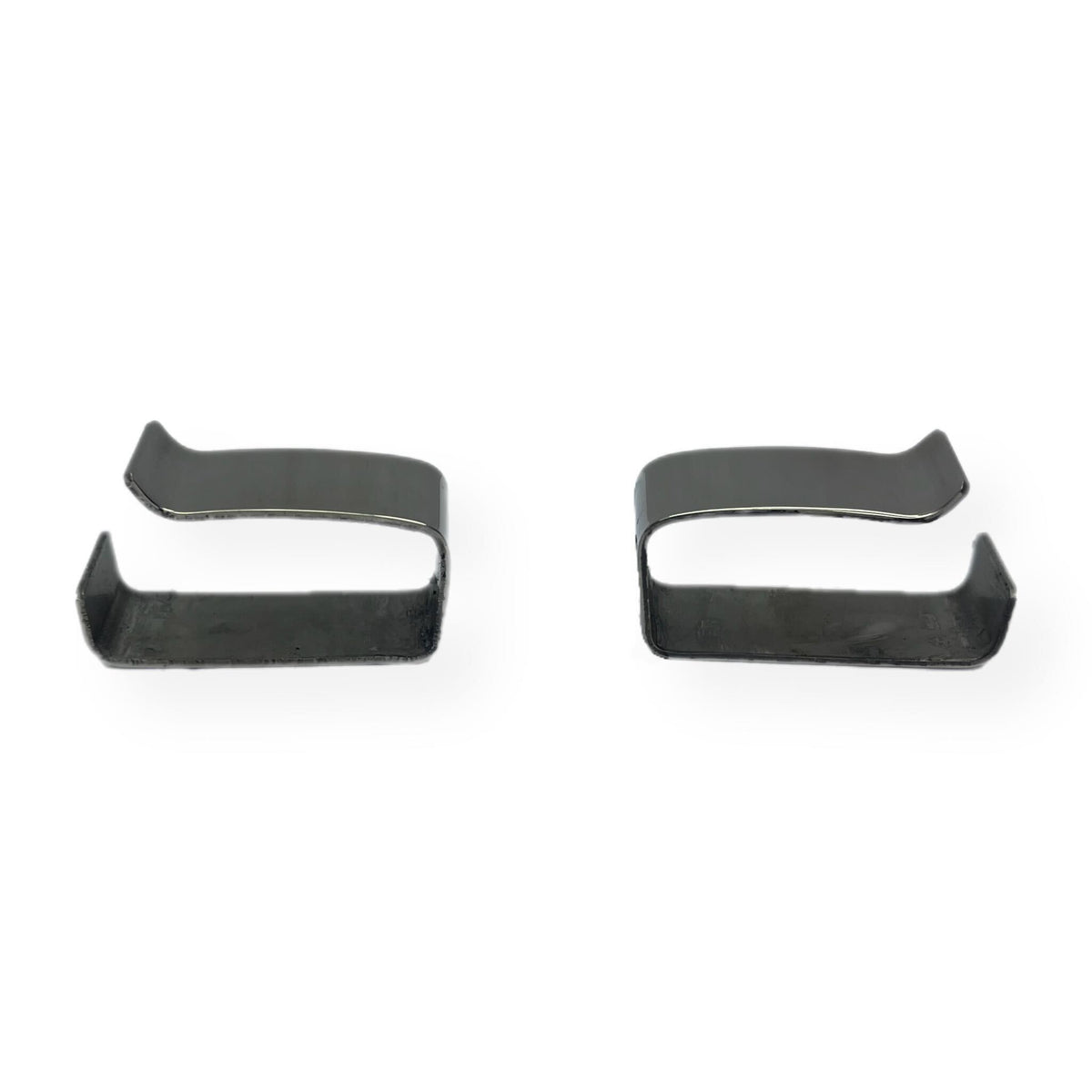 Lambretta Series 3 Side Panel Rubber Buffer Clips Pair - Stainless Steel