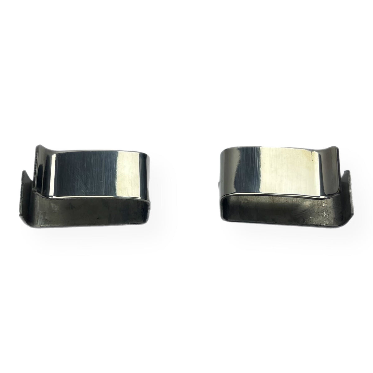 Lambretta Series 3 Side Panel Rubber Buffer Clips Pair - Stainless Steel