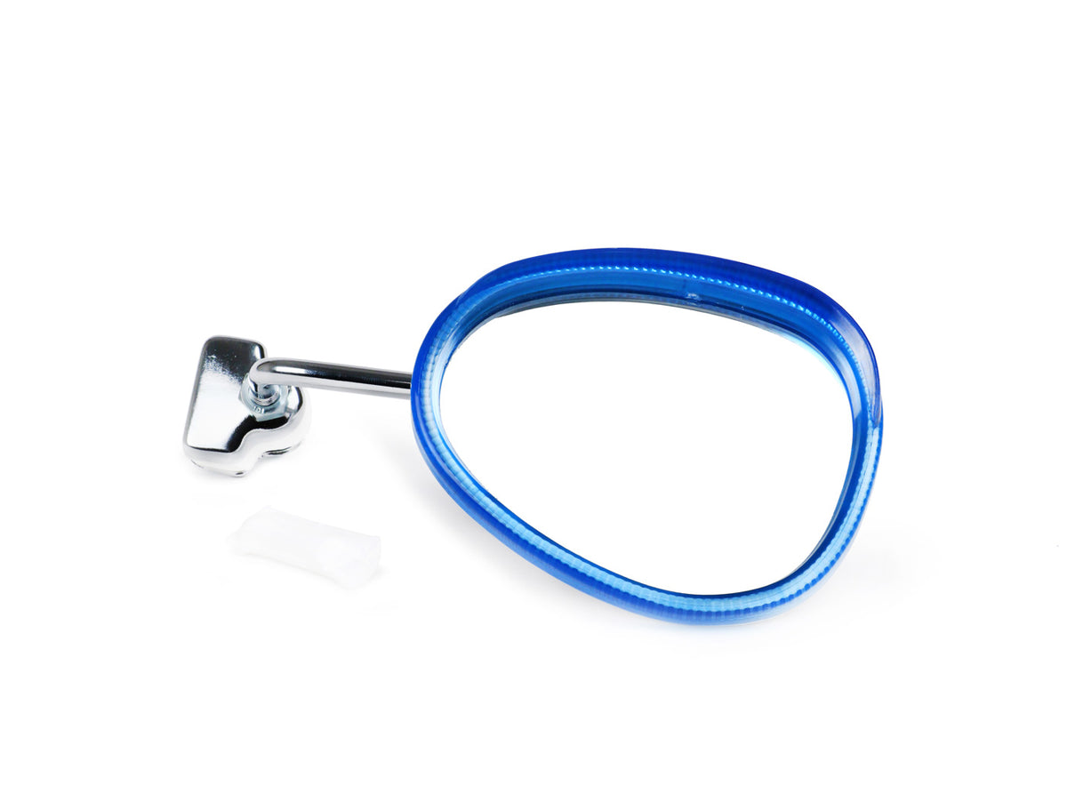 Lambretta Vespa Scooter Universal BUMM Retro Clip On Right Hand Side Mirror - White/Blue