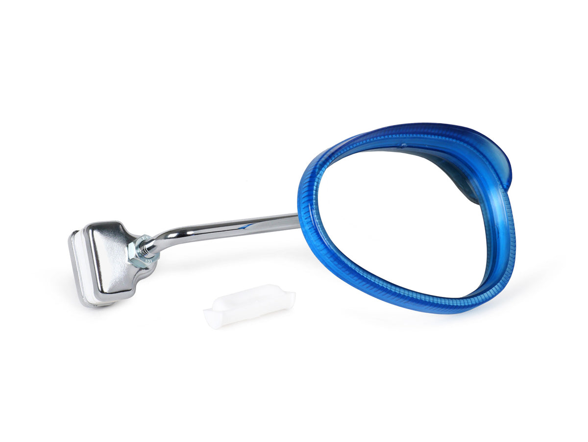 Lambretta Vespa Scooter Universal BUMM Retro Clip On Right Hand Side Mirror - White/Blue