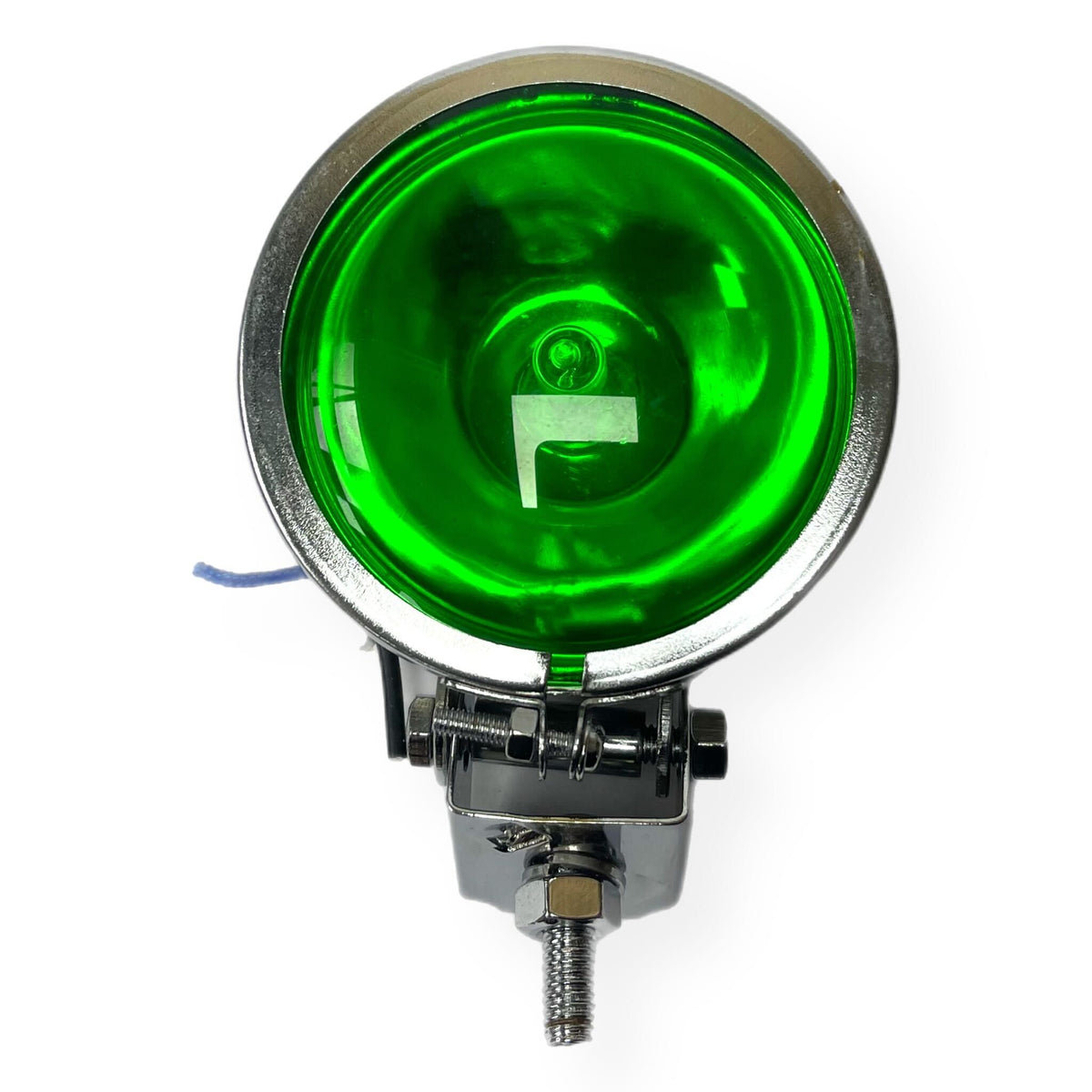 Vespa Lambretta Scooter Lamp Spot Light 9cm Hunter Style Chrome - Green Lens