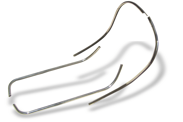 Vespa VBB Sportique Legshield & Footboard Runner Outer Trims Stainless Steel