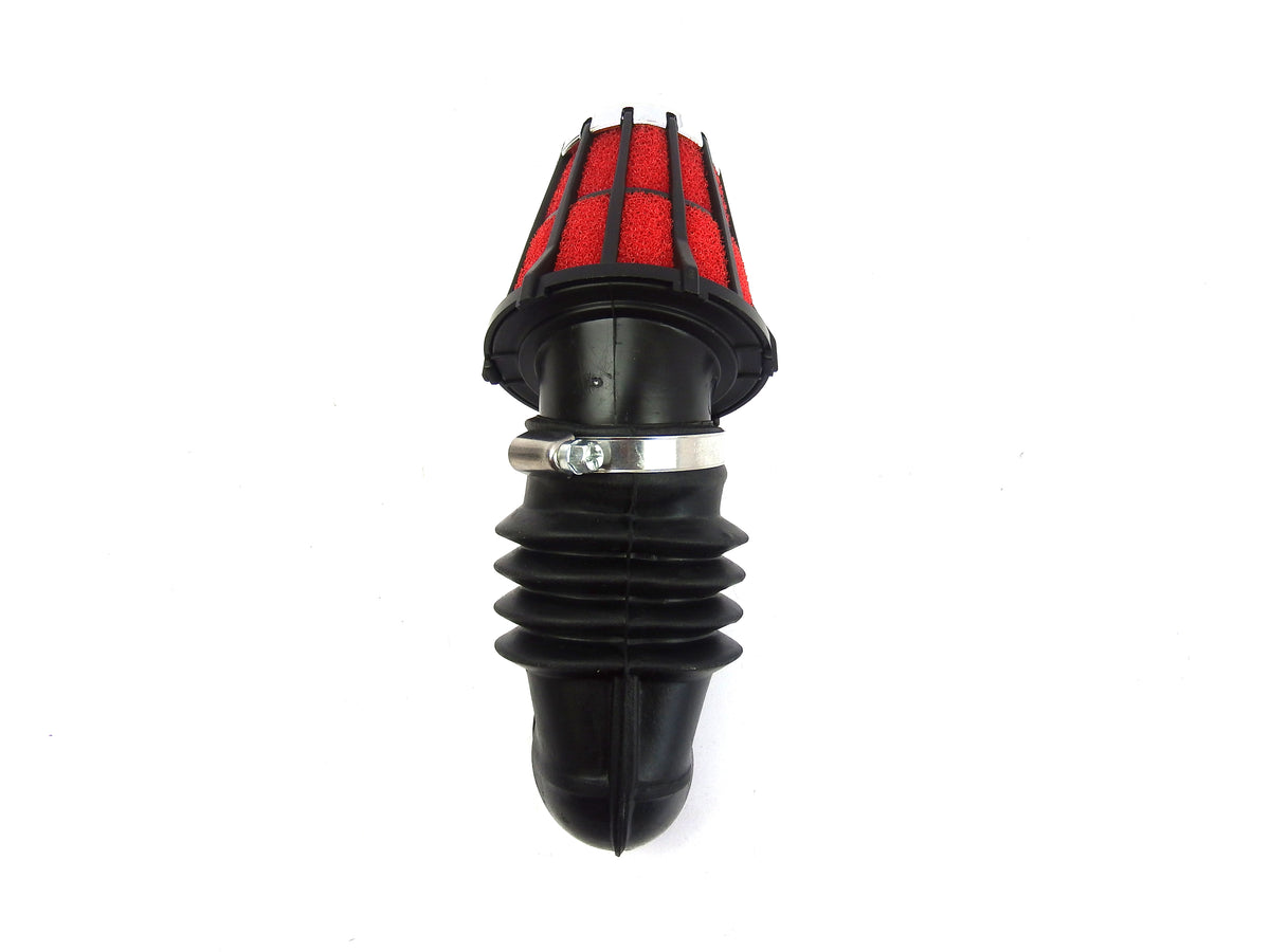 Lambretta Air Filter Hose 22mm with Malossi Filter 22mm, 30mm