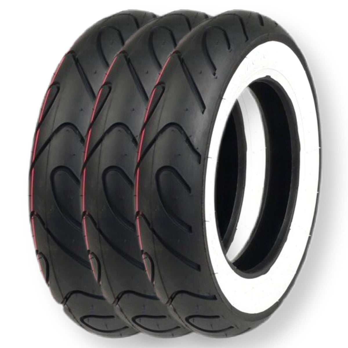 Mitas Sava MC18 350 x 10 Whitewall Scooter Vespa Lambretta Tyre x3 Bundle