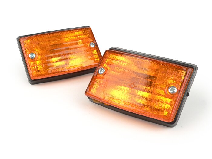 Vespa PK50 S PK80 S PK125 S Front Indicator Unit Set - Amber