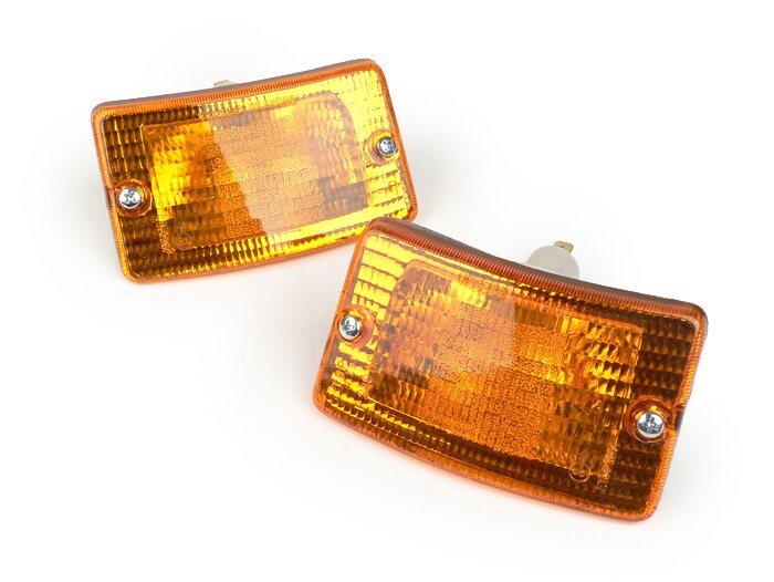 Vespa PK 50 PK 125 XL XL2 Rush N FL Front & Rear Indicator Unit Set - Amber
