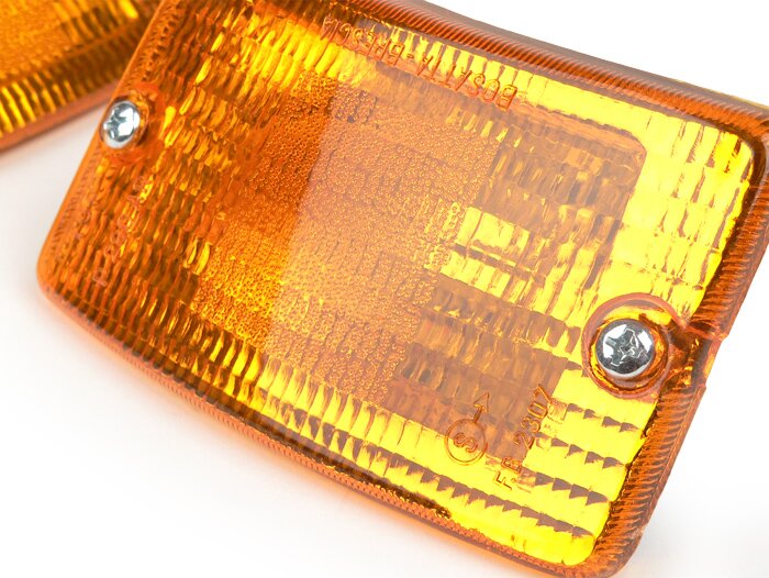 Vespa PK 50 PK 125 XL XL2 Rush N FL Front Indicator Unit Set - Amber