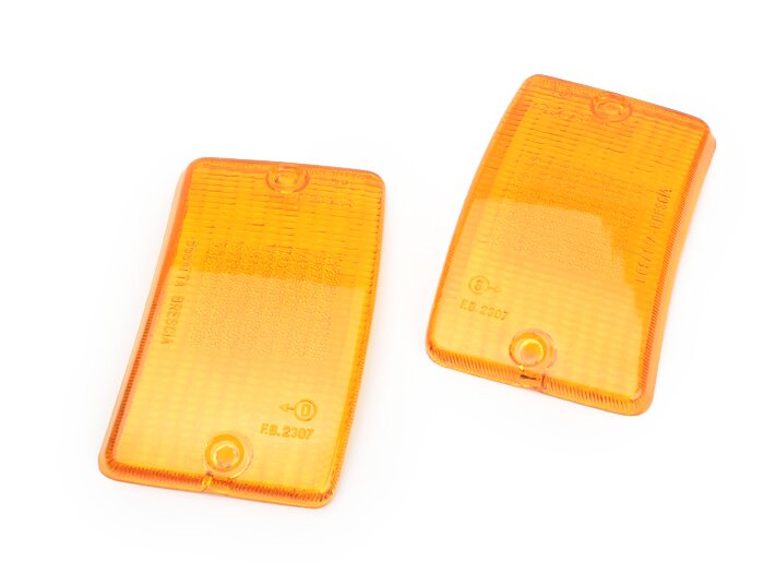 Vespa PK50 PK125 XL XL2 Rush N FL Front Indicator Lens Set - Amber