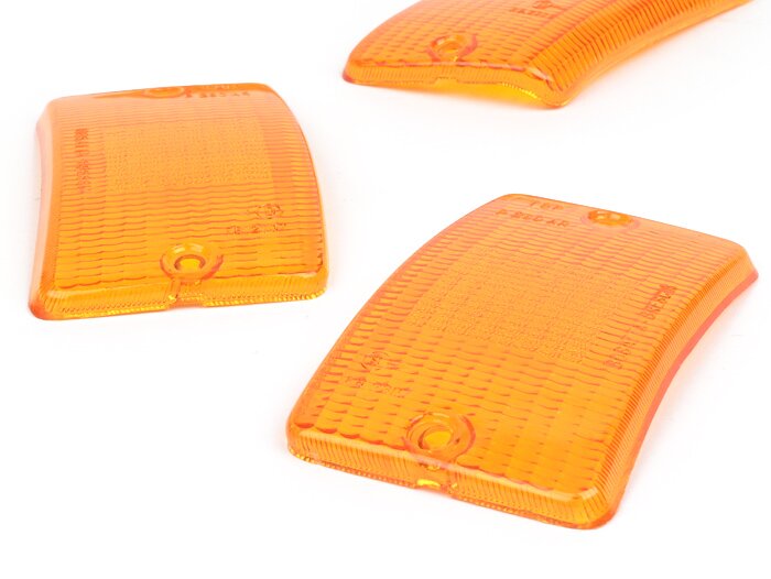 Vespa PK50 PK125 XL XL2 Rush N FL Front & Rear Indicator Lens Set - Amber