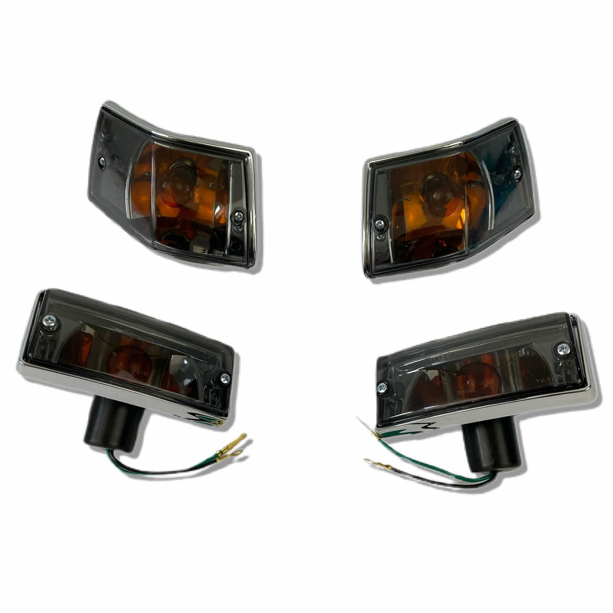 Vespa PX PE T5 Lexus Style Smoked Indicator Units Set