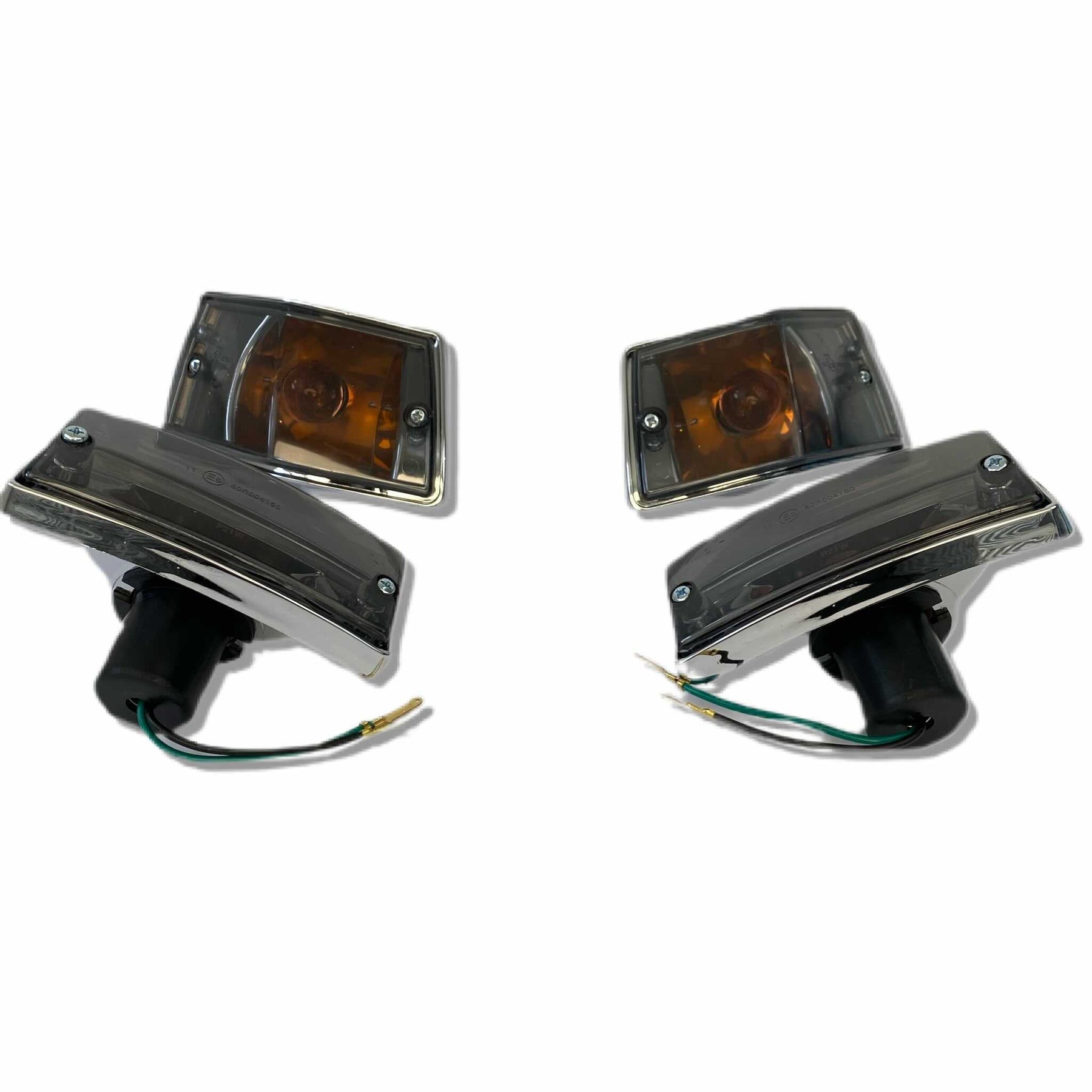 Vespa PX PE T5 Lexus Style Smoked Indicator Units Set