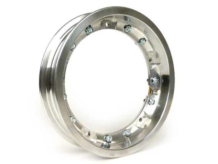 Vespa PX PE T5 Super Sprint Rally V50 2.10 x 10 inch PINASCO Tubeless Wheel Rim - Polished Alloy