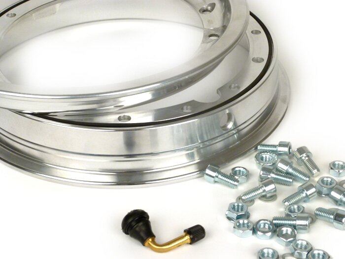 Vespa PX PE T5 Super Sprint Rally V50 2.10 x 10 inch PINASCO Tubeless Wheel Rim - Polished Alloy