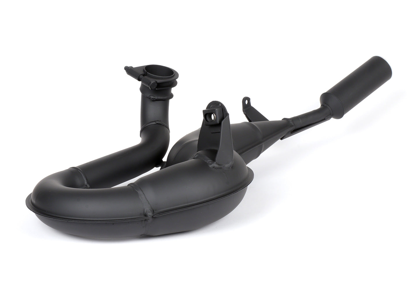 Vespa P200E PX200 Rally 200 Polini Racing Exhaust - Black End Can