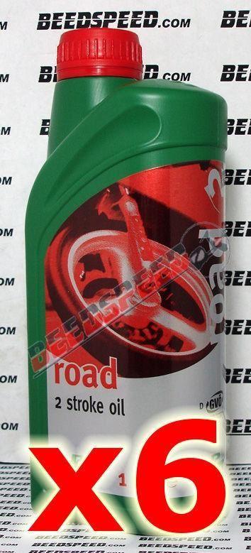 Rock Oil 2Stroke Road Premix or Injection 1 Litre 6 Pack