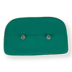 Vespa Lambretta Replacement Backrest Pad For 4 in 1 Stainless Carriers - Forest Green with White Piping
