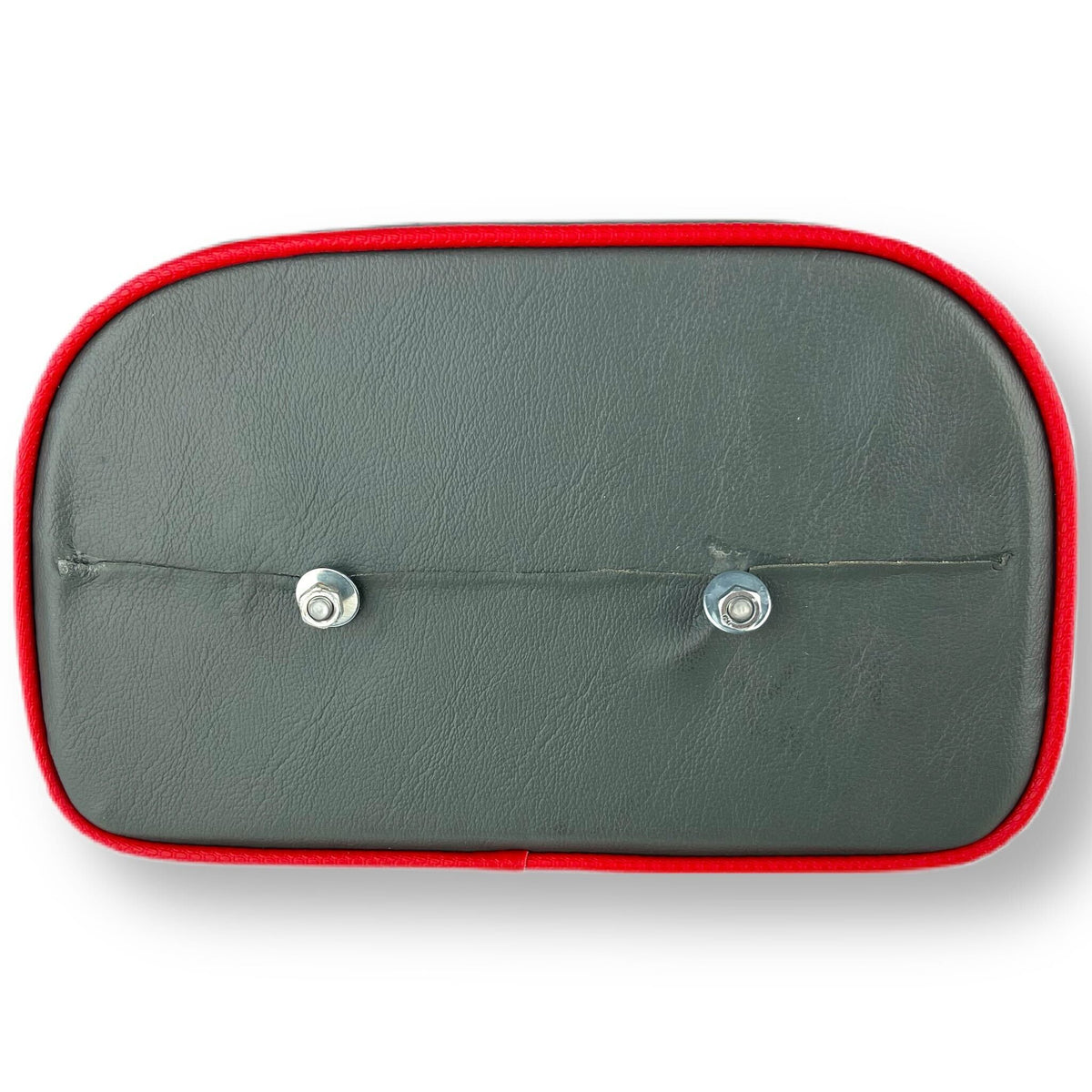 Replacement Backrest Pad For S/S Rear Carrier Bolt On - Grey With Red Piping
