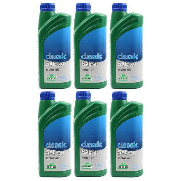 Rock Oil Gearbox Classic 30/SAE 30 1 Litre Vespa 6 Pack