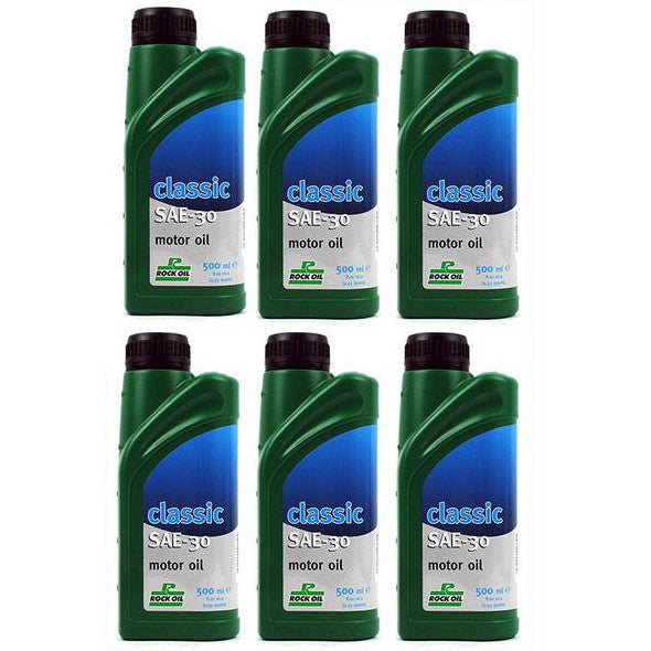 Rock Oil Gearbox Classic 30/SAE 30 1/2 litre Vespa 6 Pack