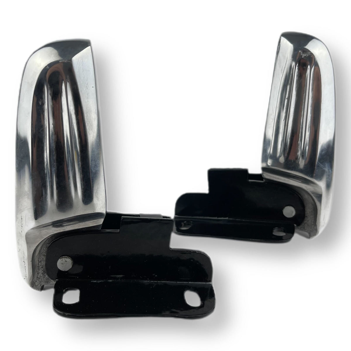 Scomadi Royal Alloy Polished Alloy Footpegs Footrests with Mounting Brackets