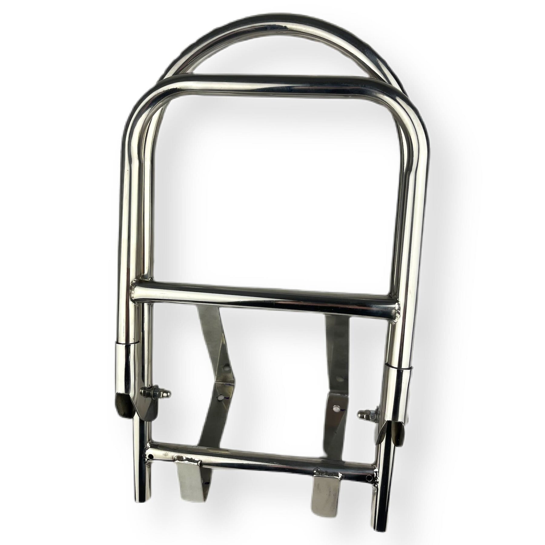 Scomadi Royal Alloy Ulma Nanucci Rear Flip Down Carrier Rack - Polished Stainless Steel